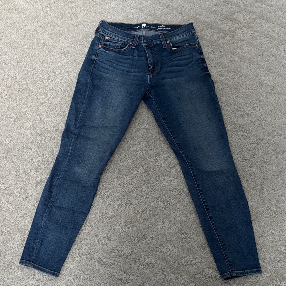 7 For All Mankind Dark Indigo Skinny Jeans